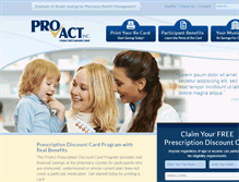 Tablet Screenshot of proactrxsavings.com